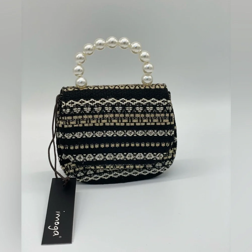 NEW Imoga Kids Tweed Chain Crossbody Bag